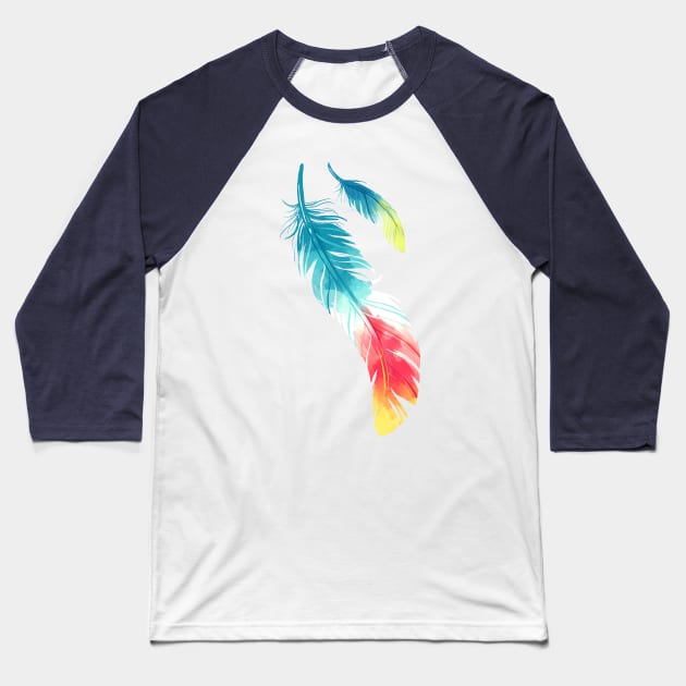 Feather Baseball T-Shirt by Freeminds